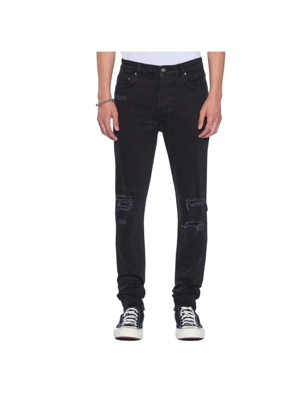 Ksubi Chitch Boneyard Black Distressed Button fly Jeans Size 36